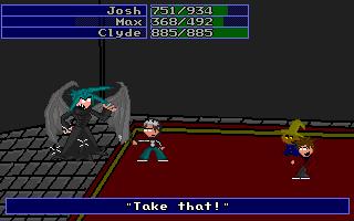 Here you see the final confrontation between Josh and his friends with the evil vampire. The vampire had several redesigns before looking the way he does today.