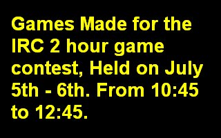 2 Hour Game Contest Games